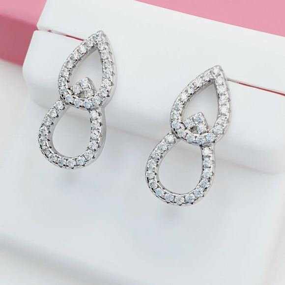 "925 Sterling Silver Cubic Zirconia Earrings, U19254680 - Picture 2 of 11